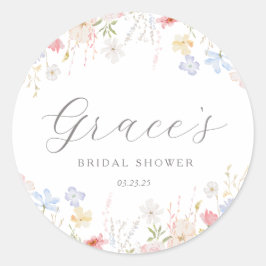 Bruiloftsfavorietags met 'Love Is In Bloom' Ronde Sticker