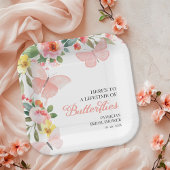 Bruiloftsfeest "A Lifetime of Butterflies" bloemst Papieren Bordje