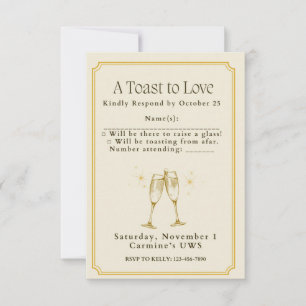 Bruiloftsfeest - antwoordkaart RSVP kaartje
