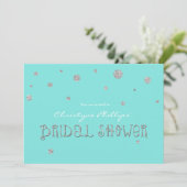 BRUILOFTSFEEST Aqua & Zilver Glitter Moderne Kaart (Staand voorkant)