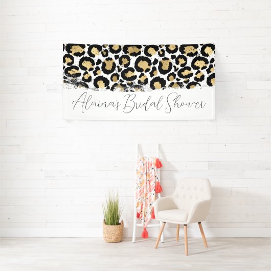 Bruiloftsfeest banner met dierenprint (Insitu)