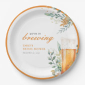 Bruiloftsfeest 'Beer Love is Brewing' Papieren Bordje (Voorkant)