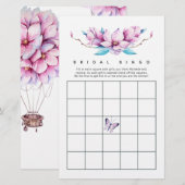 Bruiloftsfeest Bingo met Magnolia Bloemen (Voorkant / Achterkant)