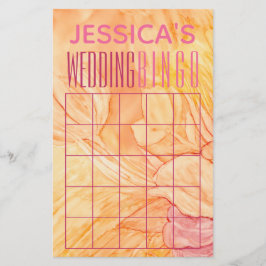 Bruiloftsfeest BINGOVersierde bloemontwerpen Flyer