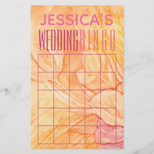 Bruiloftsfeest BINGOVersiering Verse Bloemen Flyer (Voorkant)