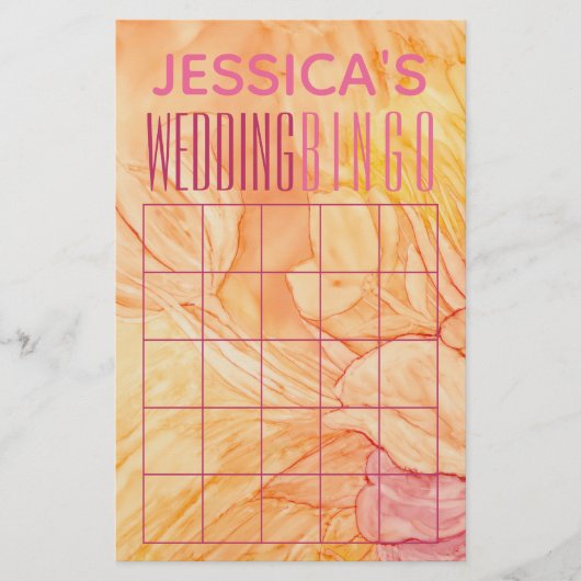 Bruiloftsfeest BINGOVersiering Verse Bloemen Flyer (Voorkant)