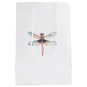 Bruiloftsfeest Blauwe Libel Medium Cadeauzakje (Achterkant)