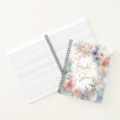 Bruiloftsfeest bloemen notitieboek (Binnen)