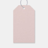 Bruiloftsfeest Bloemen Roze Dankjewel Cadeaulabel (Achterkant)
