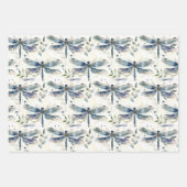 Bruiloftsfeest Blue Dragonfly Inpakpapier Vel (Voorkant)