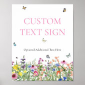 Bruiloftsfeest Bord met Wilde Bloemen Poster (Voorkant)