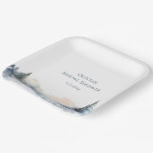 Bruiloftsfeest Bosrijke Winterbos Papieren Bordje (Gebogen)