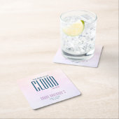 Bruiloftsfeest Cloud Nine Modern Paars Blauw Kartonnen Onderzetters (Insitu)