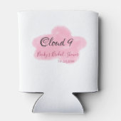 Bruiloftsfeest cloud nine rode pastel naamdatum blikjeskoeler (Achterkant)