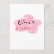 Bruiloftsfeest cloud nine roze pastel naamdatum