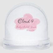 Bruiloftsfeest clouds nine roze pasteltinten naamd sneeuwbol (Achterkant)