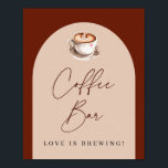 Bruiloftsfeest 'Coffee Bar Love is Brewing' Poster<br><div class="desc">Poster voor Bruiloftsfeest 'Coffee Bar Love is Brewing'</div>