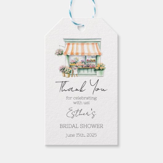 Bruiloftsfeest Dank Je Cadeaulabel (Voorkant)