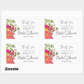 Bruiloftsfeest Dank Je voor de Zomer Bloementuin  Rechthoekige Sticker (Vel)