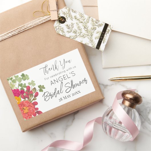 Bruiloftsfeest Dank Je voor de Zomer Bloementuin  Rechthoekige Sticker (Geschenken)