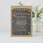 Bruiloftsfeest Dankjewerken Herfst Bedankkaart (Staand voorkant)