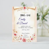 Bruiloftsfeest decoratie save the date (Staand voorkant)