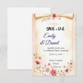 Bruiloftsfeest decoratie save the date (Voorkant / Achterkant)