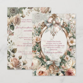 Bruiloftsfeest Details Kaart Bijlage | Romantisch