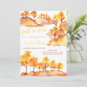 Bruiloftsfeest "Echt Verliefd" - Herfst Bruidsfees Kaart (Staand voorkant)
