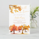 Bruiloftsfeest "Echt Verliefd" - Herfst Bruidsfees Kaart (Staand voorkant)