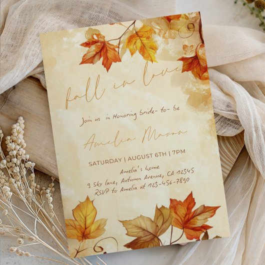 Bruiloftsfeest "Echt Verliefd" - Herfst Bruidsfees Kaart