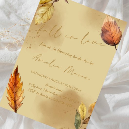 Bruiloftsfeest "Echt Verliefd" - Herfst Bruidsfees Kaart