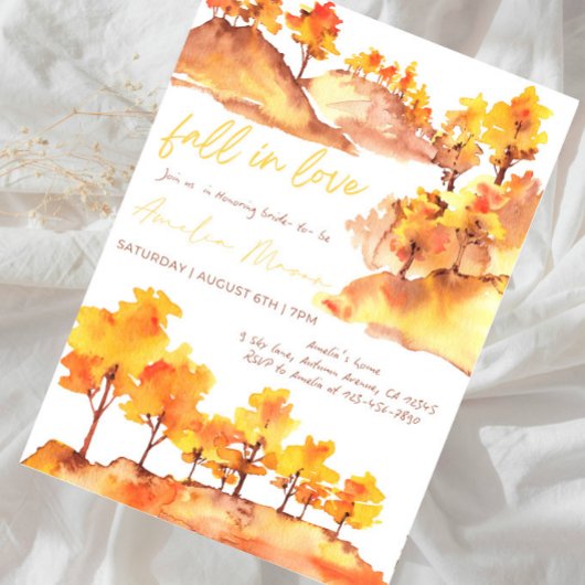 Bruiloftsfeest "Echt Verliefd" - Herfst Bruidsfees Kaart