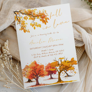 Bruiloftsfeest "Echt Verliefd" - Herfst Bruidsfees Kaart