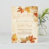 Bruiloftsfeest "Echt Verliefd" - Herfst Bruidsfees Kaart (Staand voorkant)