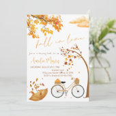 Bruiloftsfeest "Echt Verliefd" - Herfst Bruidsfees Kaart (Staand voorkant)