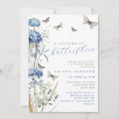 Bruiloftsfeest 'Een Leven Lang Vlinders Hortensia' Kaart (Voorkant)