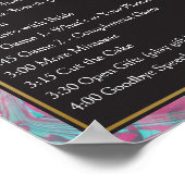 Bruiloftsfeest Events Teal Prachtige Fun Poster (Hoek)