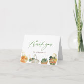 Bruiloftsfeest Farmers Market Vouwkaart Bedankkaart (Voorkant)