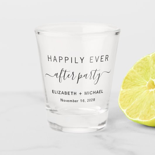 Bruiloftsfeest Favoriet Geschenk Shot Glas (Voorkant)