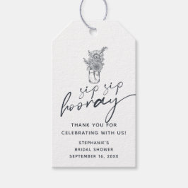 Bruiloftsfeest Florale Mason Pot Sip Sip Hooray Cadeaulabel