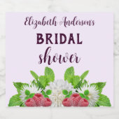 Bruiloftsfeest Garden Dahlia Sparkling Wijnetiket (Enkel label)