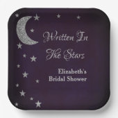 Bruiloftsfeest 'Geschreven in de sterren' Papieren Bordje (Voorkant)