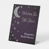 Bruiloftsfeest 'Geschreven in de sterren' Reclamebord Met Voetstuk (Voorkant)