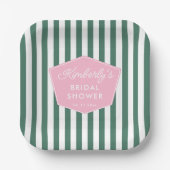 Bruiloftsfeest Glamour Roze Groen uit de Jaren 50 Papieren Bordje (Voorkant)