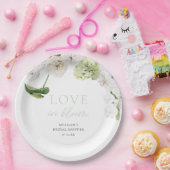 Bruiloftsfeest 'Greenery Love In Bloom' Papieren Bordje (Feest)