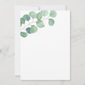 Bruiloftsfeest groenvoorziening Eucalyptus Kaart (Achterkant)