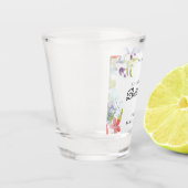 Bruiloftsfeest 'Hij bezorgt me vlinders' Shot Glas (Links)