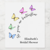 Bruiloftsfeest 'Hij geeft me vlinders in mijn buik Wijn Etiket (Enkel label)