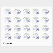 Bruiloftsfeest Hij Geeft Me Vlinders Ronde Sticker (Vel)